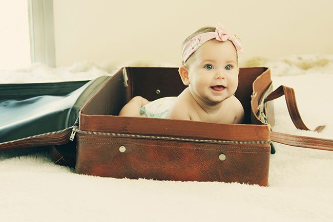 Photo Gifts - Pros Cons Baby - Baby In Suitcase