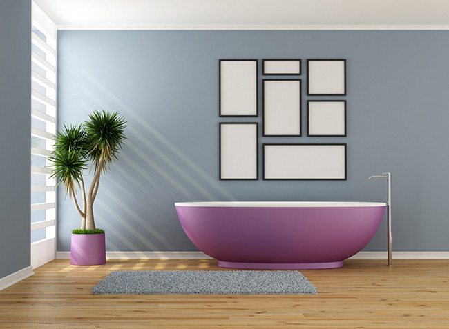 abstract-paintings-strategies-home-decoration-blue-bathroom-purple-bathtub