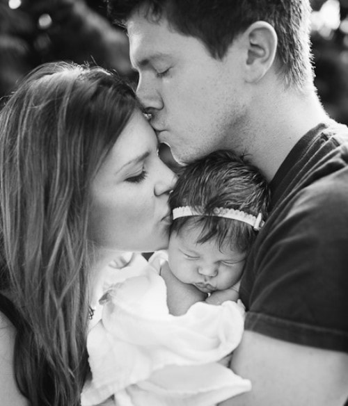 Baby Photos - With Parents Kiss