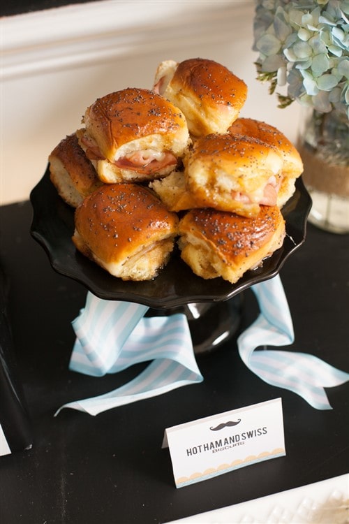 Baby Shower Food - Hot Ham And Swiss Biscuits
