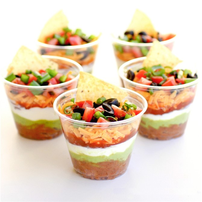 Baby Shower Food - Seven Layer Dips