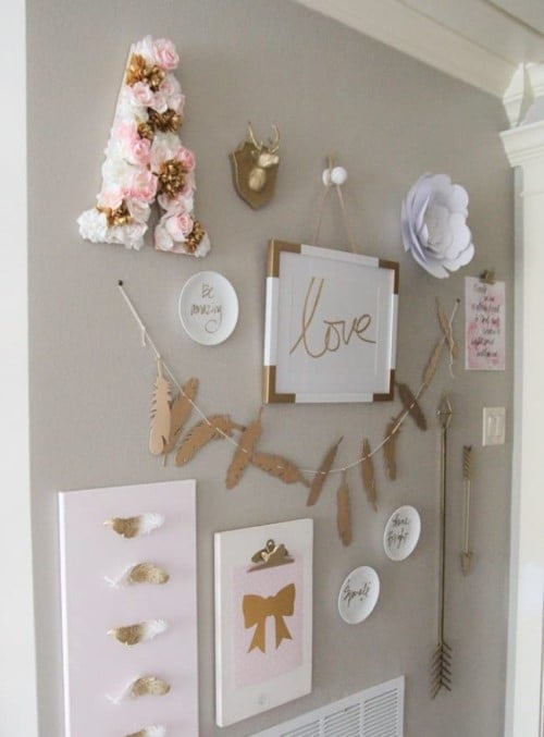 Bedroom Ideas For Girls - Artwork Gold