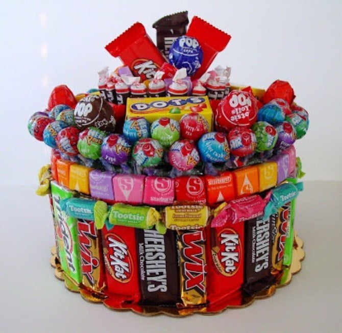 Diy Gift Ideas - Candy Cake