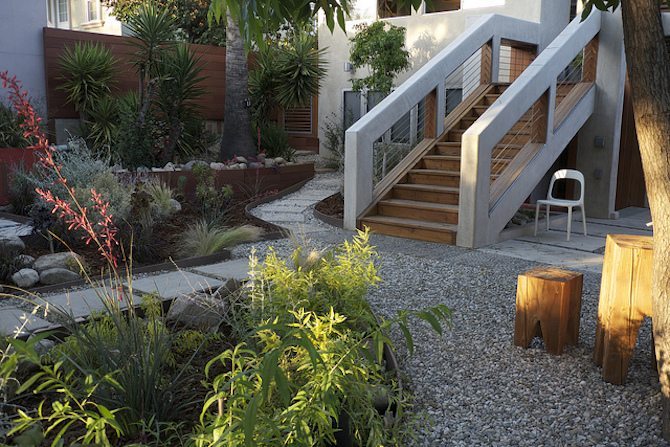 Modern Garden - Grey Water Garden