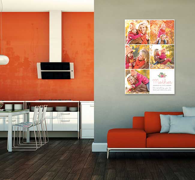 Mothers Day Ideas - Collage Canvas Print On Lounge Wall
