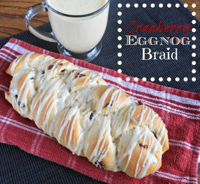 Christmas Breakfast Ideas - Cranberry Eggnog Braid