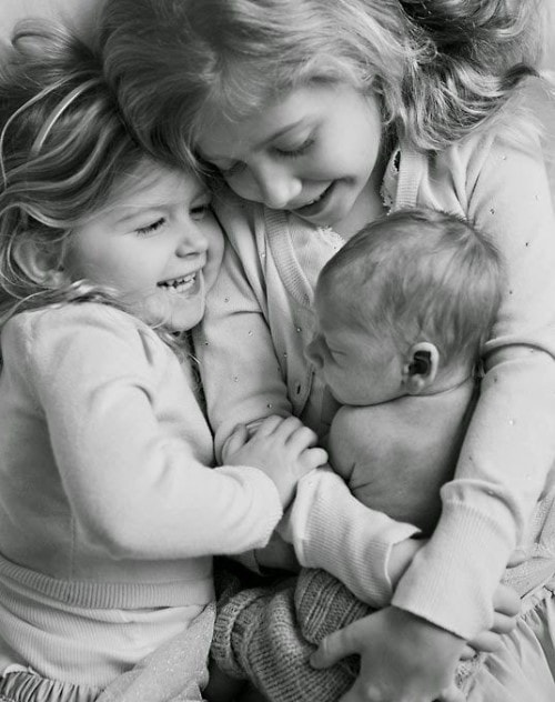 Baby Photos - With Sisters