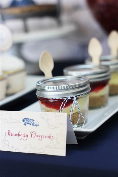 Baby Shower Food - Strawberry Cheesecake