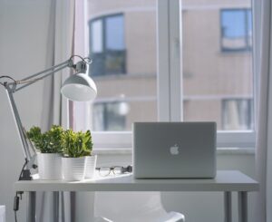 how to decorate a home office greenery