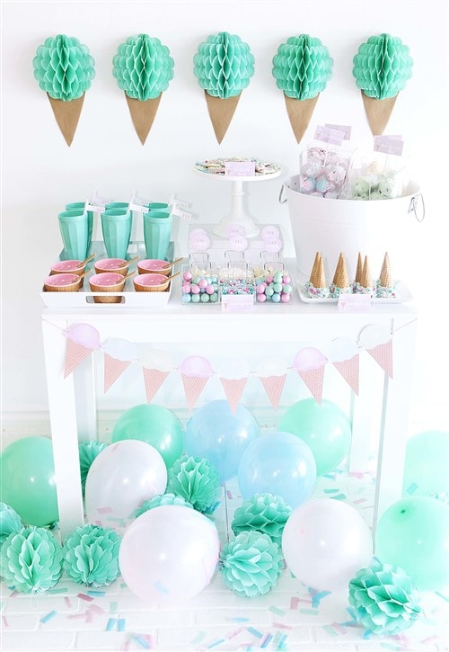 Kids Birthday Party Ideas - Ice Cream Party