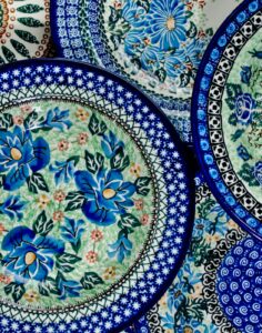 Mediterranean kitchen painted plates
