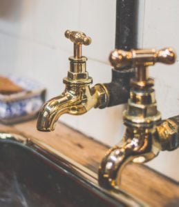 interior design trends brass tapware