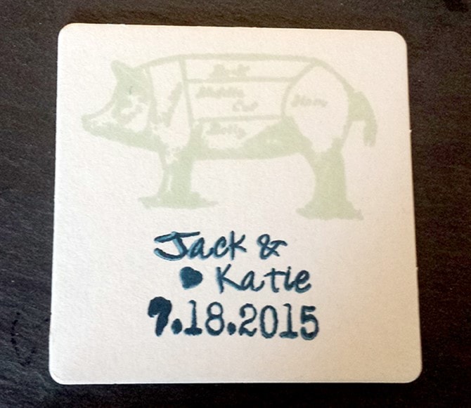 Unique Wedding Favour Ideas - Stamped Coasters