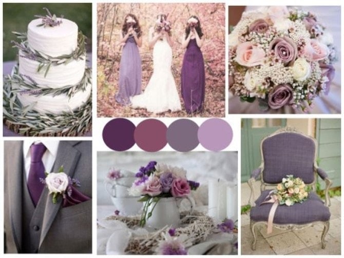 Wedding Themes - Modern Lilic And Grey