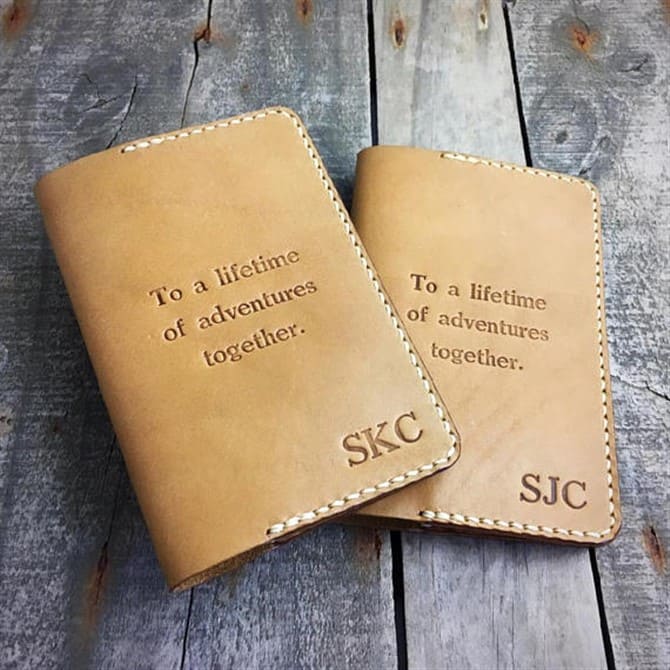 50th Birthday Gift Ideas - Leather Passport Cover