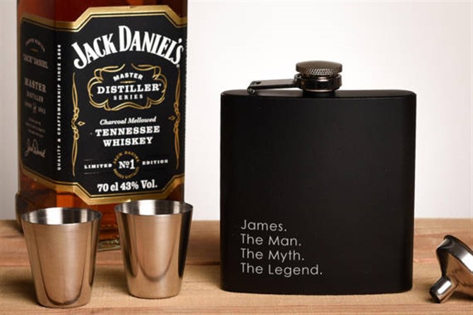 60th Birthday Gift Ideas - Flask Set With Shot Glasses