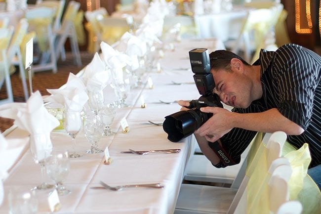 Hiring A Quality Wedding Photographer - Photographing Wedding Table Setting