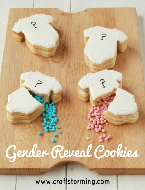 Baby Shower Food Ideas - Gender Reveal Cookies