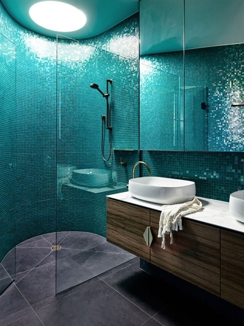 Bathroom Decorating Ideas - Turquoise Tiles