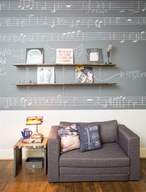 Budget Friendly Bedroom Decorating Ideas - Music Inspired
