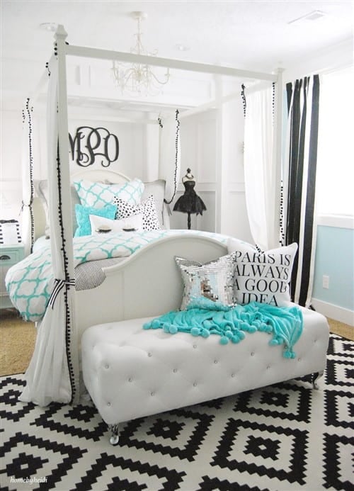 Budget Friendly Bedroom Decorating Ideas - Tiffany Inspired