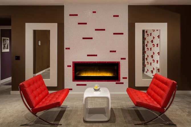 Contemporary Interior Design - Living Room Red