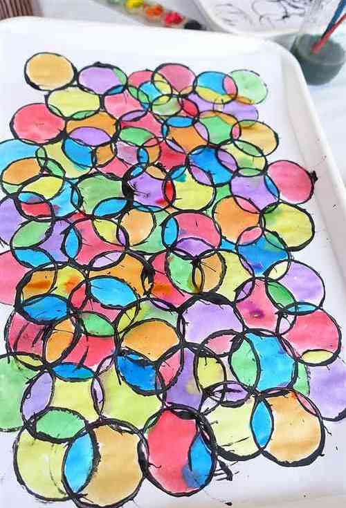 Easy Craft Ideas For Kids - Stained Glass Art