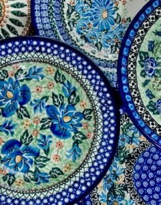 Mediterranean kitchen painted plates