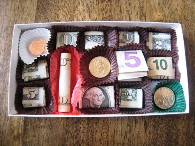 Secret Santa Gift Ideas - Chocolate Money