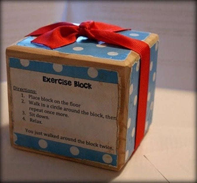 Secret Santa Gift Ideas - Exercise Block