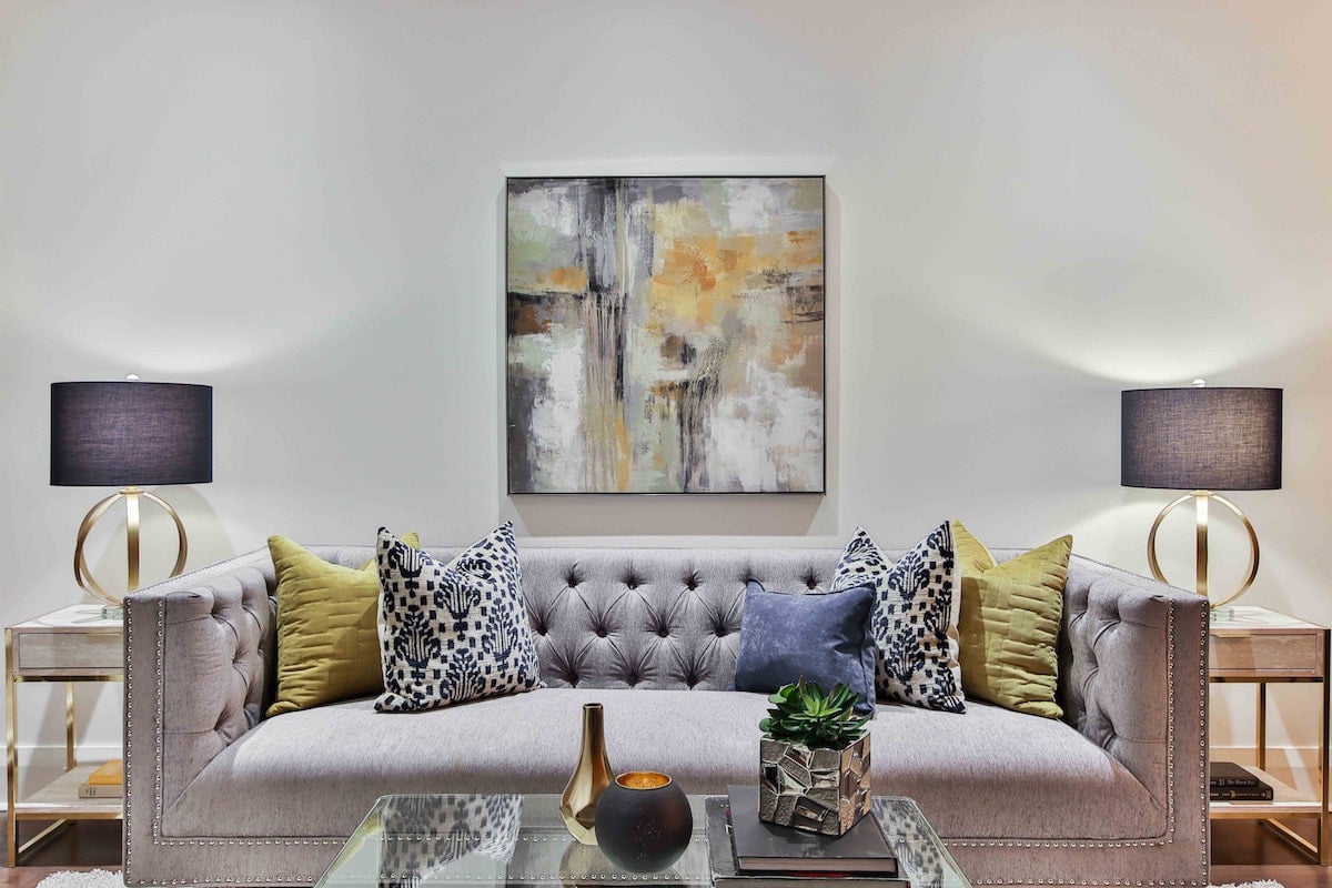 Large Horizontal Grey Wall Art For Living Room