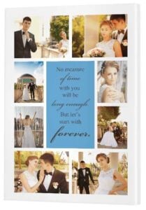 text in canvas prints wedding vows
