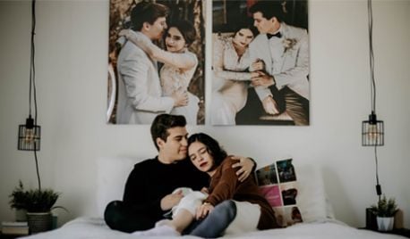Couple celebrating valentines day