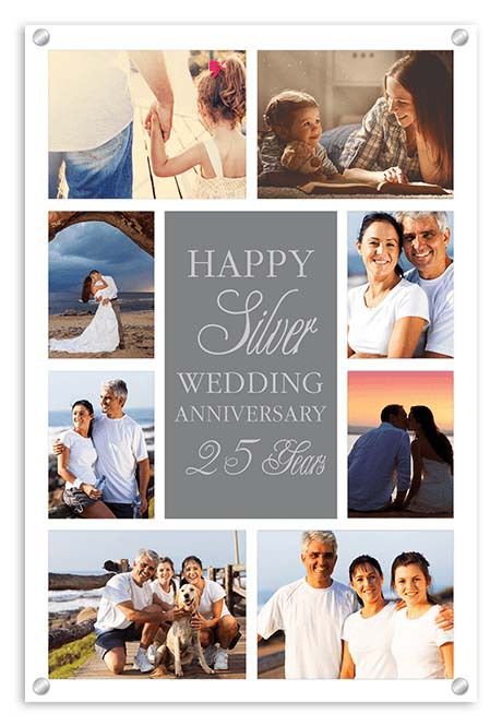Silver Wedding Anniversary - Traditional Collage
